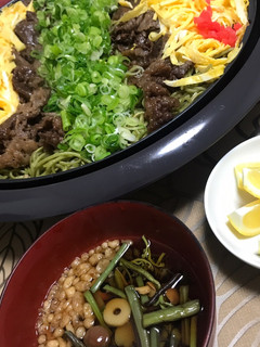 ホットプレートで瓦そば-レシピのメイン写真