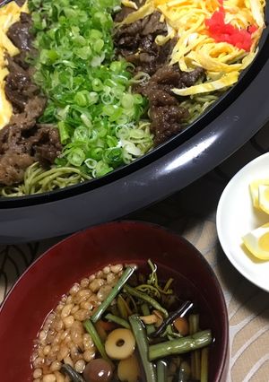 ホットプレートで瓦そば-レシピのメイン写真