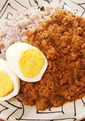 豚ひき肉のキーマカレー。(o^^o)♪-レシピのメイン写真