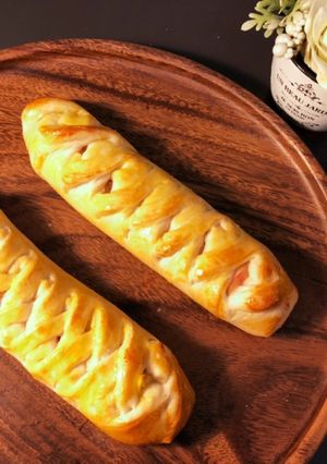 りんごクリームパン　〜編み込み〜-レシピのメイン写真