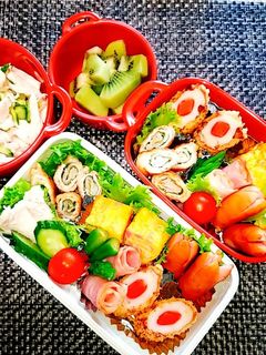 息子と娘のお弁当'20.6.15-レシピのメイン写真