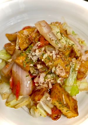 さつま揚げとキャベツのお好み焼き風炒め-レシピのメイン写真