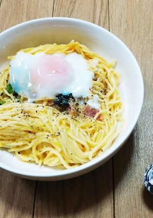 ズボラ飯『冷凍 カルボナーラ』編-レシピのメイン写真