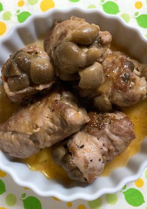 しめじの肉巻き　柚子こしょうバター-レシピのメイン写真