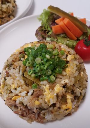 お二人さんの☆高菜チャーハン豚肉入り！-レシピのメイン写真