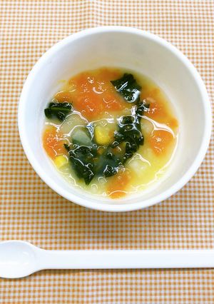 具沢山の豆乳コーンスープ☆7～8か月-レシピのメイン写真