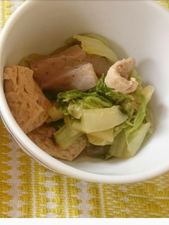 ソイミートとこんにゃくと白菜の煮物-レシピのメイン写真