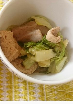 ソイミートとこんにゃくと白菜の煮物-レシピのメイン写真