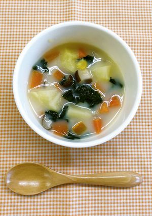 具沢山の豆乳コーンスープ☆12～18か月-レシピのメイン写真