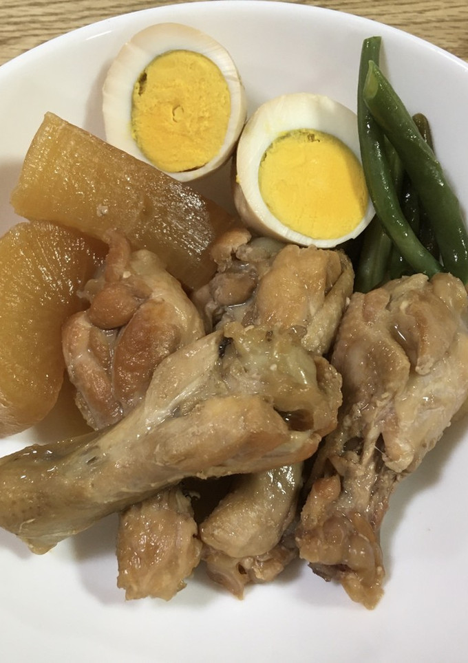 手羽元　大根　卵の甘辛煮　-レシピのメイン写真