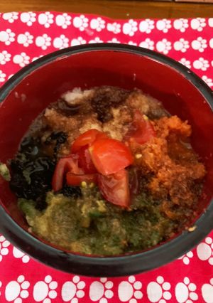 介護食☆すり下ろし野菜の黒甘酢酢の物-レシピのメイン写真