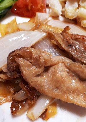 豚肉と玉ねぎのらっきょう酢焼き-レシピのメイン写真