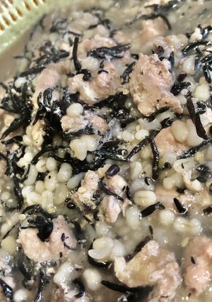 雑穀梅ひじきのダイエット鶏胸粥-レシピのメイン写真