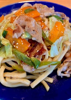 やみつき!バタぽん焼きうどん-レシピのメイン写真