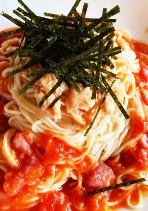 トマト缶で簡単!さっぱり!トマト素麺-レシピのメイン写真