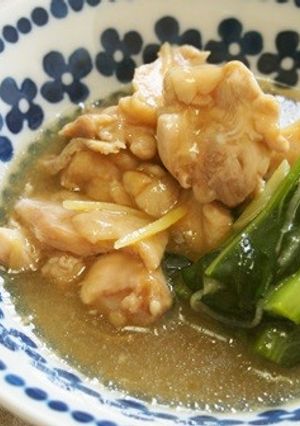 もも肉と小松菜・生姜のあっさり煮♪-レシピのメイン写真