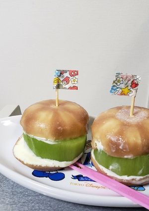 キウイと雪見大福のバーガー風-レシピのメイン写真