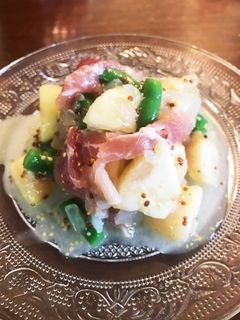 桃と生ハムとインゲンのサラダ-レシピのメイン写真