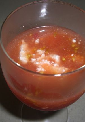 トマトの種と汁がゼリー前菜に変身-レシピのメイン写真