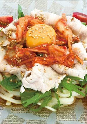 アスリート食★冷しゃぶキムチうどん-レシピのメイン写真