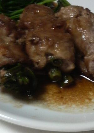 空心菜の肉巻き!-レシピのメイン写真