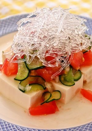 プチプチと夏野菜のさっぱり冷奴-レシピのメイン写真