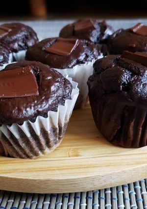 豆腐でしっとり☆チョコマフィン-レシピのメイン写真