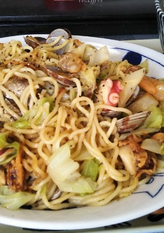 我が家の海鮮塩焼きそば-レシピのメイン写真