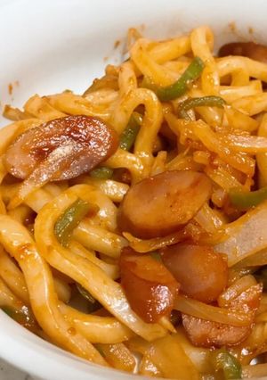 時短レシピ★ナポリタンうどん-レシピのメイン写真