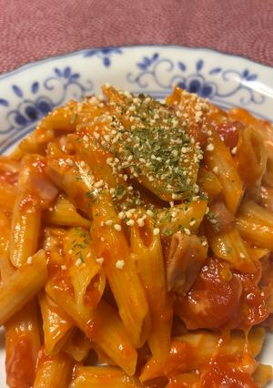 鍋ひとつで作る手抜き簡単トマトペンネ♪-レシピのメイン写真