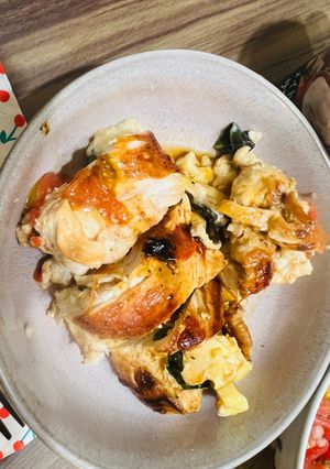 鶏胸肉のスモークチーズカプレーゼ風🧀🍅🌿-レシピのメイン写真