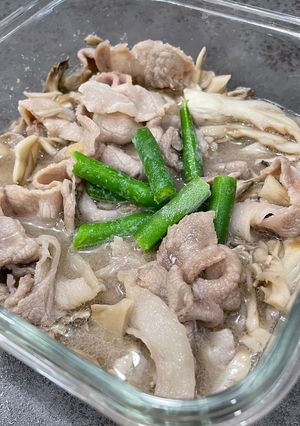紅生姜の残り汁で　豚こま舞茸煮-レシピのメイン写真