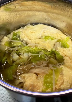 キャベツとえのきのふんわり卵スープ-レシピのメイン写真