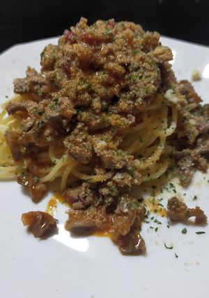 砂肝のトマトソースパスタ-レシピのメイン写真