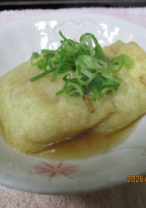 白玉を使ったとろり中身の油揚げ煮😋♪-レシピのメイン写真