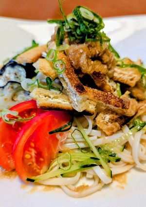 パリパリ油揚と大根おろしのぶっかけうどん-レシピのメイン写真