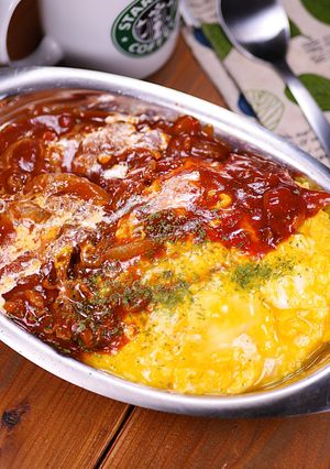 10倍おいしいオムハヤシの作り方🤩-レシピのメイン写真