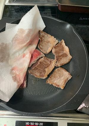 フライパンで焼肉　#油飛び跳ね激減！-レシピのメイン写真