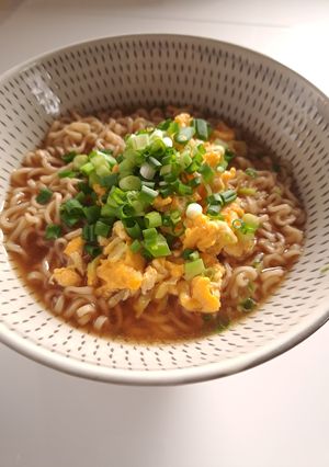 スクランブル卵と葱のらーめん-レシピのメイン写真