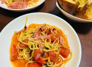 トマトとベーコンの冷製パスタ-レシピのメイン写真