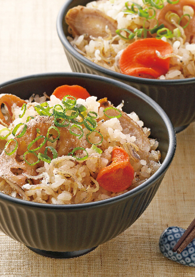 ちりめんと根菜の炊き込みご飯-レシピのメイン写真