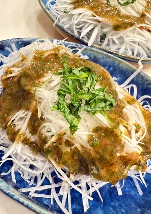 海苔の佃煮と梅しそドレッシング-レシピのメイン写真