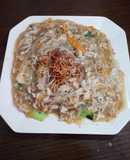 簡単☆即席豚骨あんかけかた焼きそば