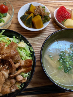 夕飯献立 豚丼-レシピのメイン写真