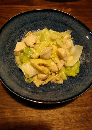 胸肉とキャベツのにんにく味噌マヨ炒め-レシピのメイン写真
