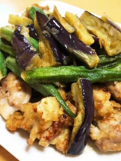 ナスとオクラと鶏肉のさっぱりポン酢-レシピのメイン写真