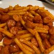 マカロニとウィンナーのケチャップ炒め