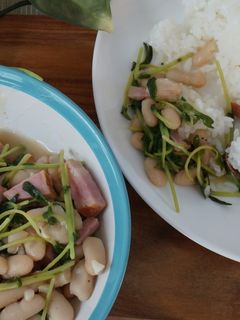 白インゲン豆とベーコンの炒めもの-レシピのメイン写真