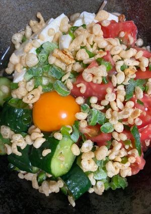 豆腐トマト叩きキュウリのぶっかけ蕎麦-レシピのメイン写真