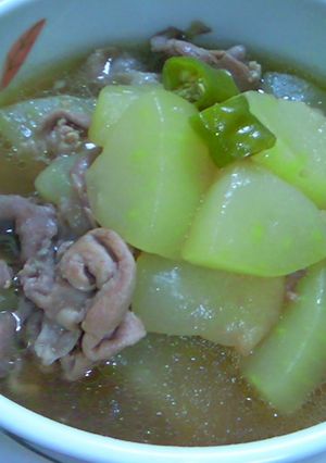 夕顔と豚肉のピリ辛煮♪-レシピのメイン写真